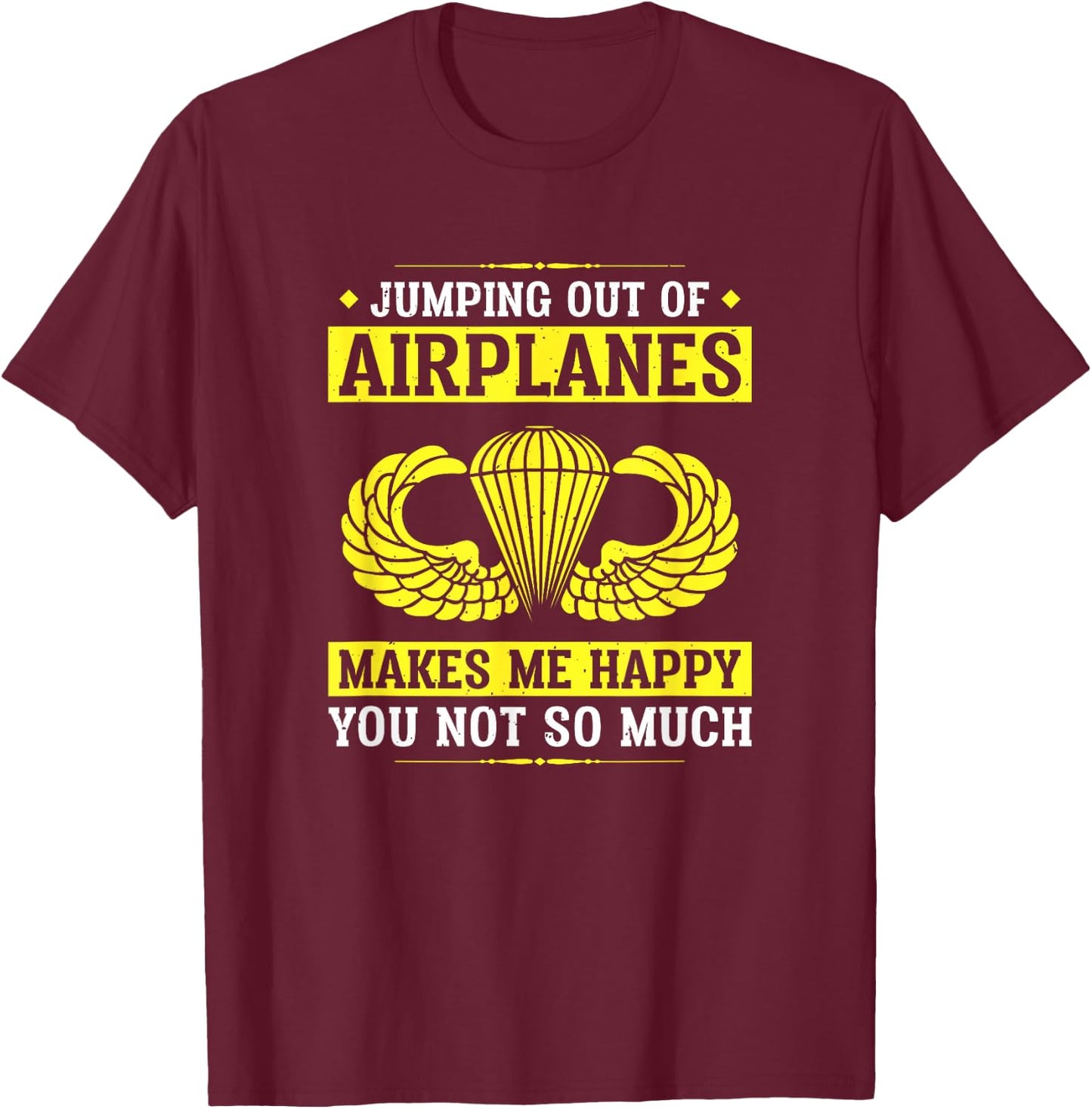 82nd Airborne Shirts | Jump Wings Paratrooper T-Shirt - T-Shirt | Maroon