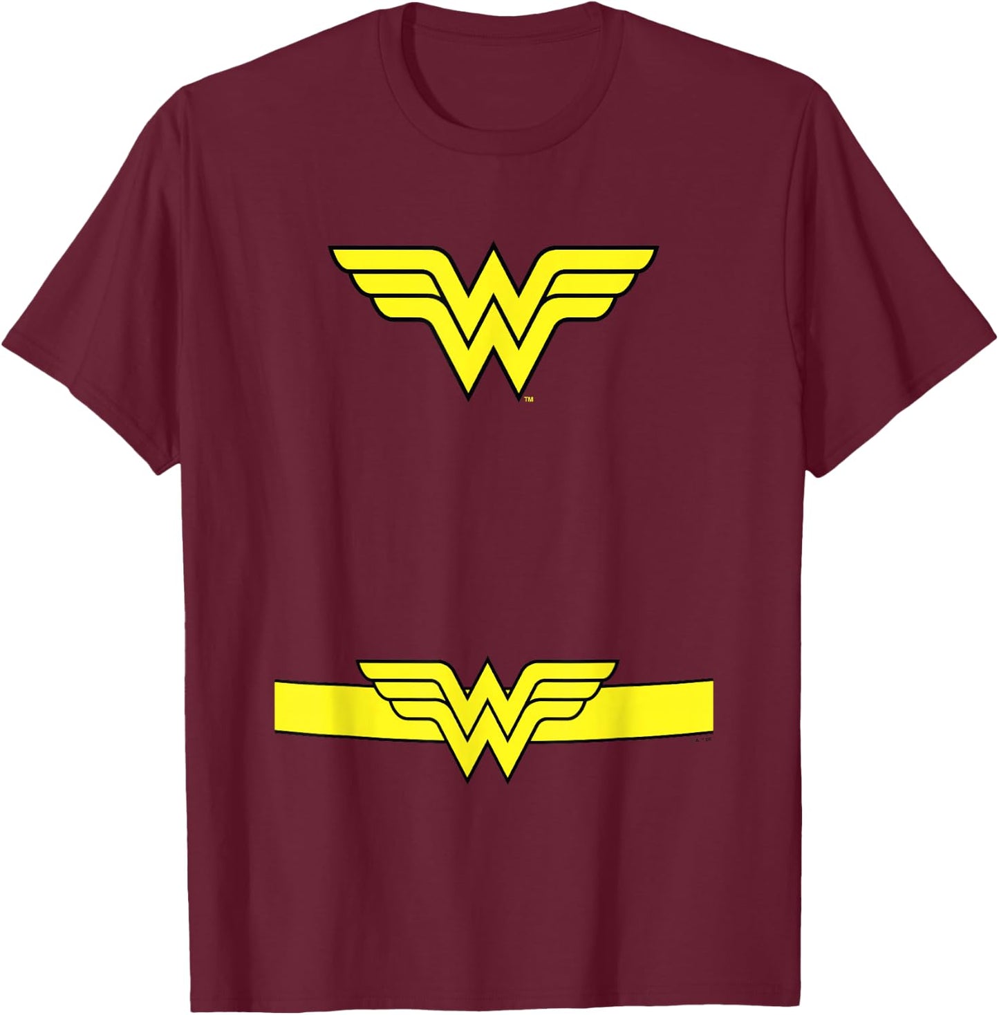 DC Comics Wonder Woman Classic Halloween Hero Costume T-Shirt - T-Shirt | Maroon