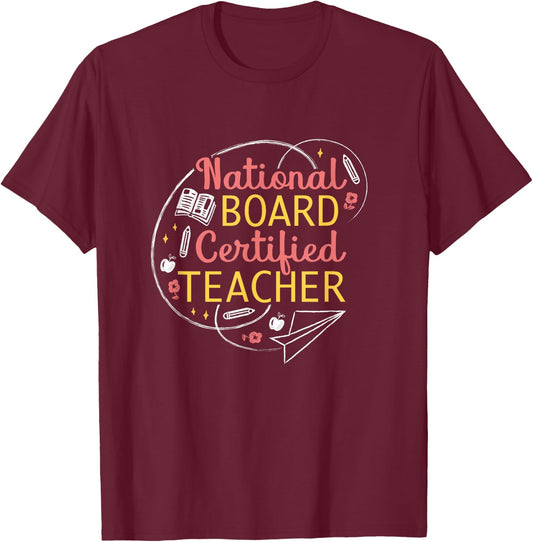 National Board Certified Teacher School Master T-Shirt - T-Shirt | Maroon