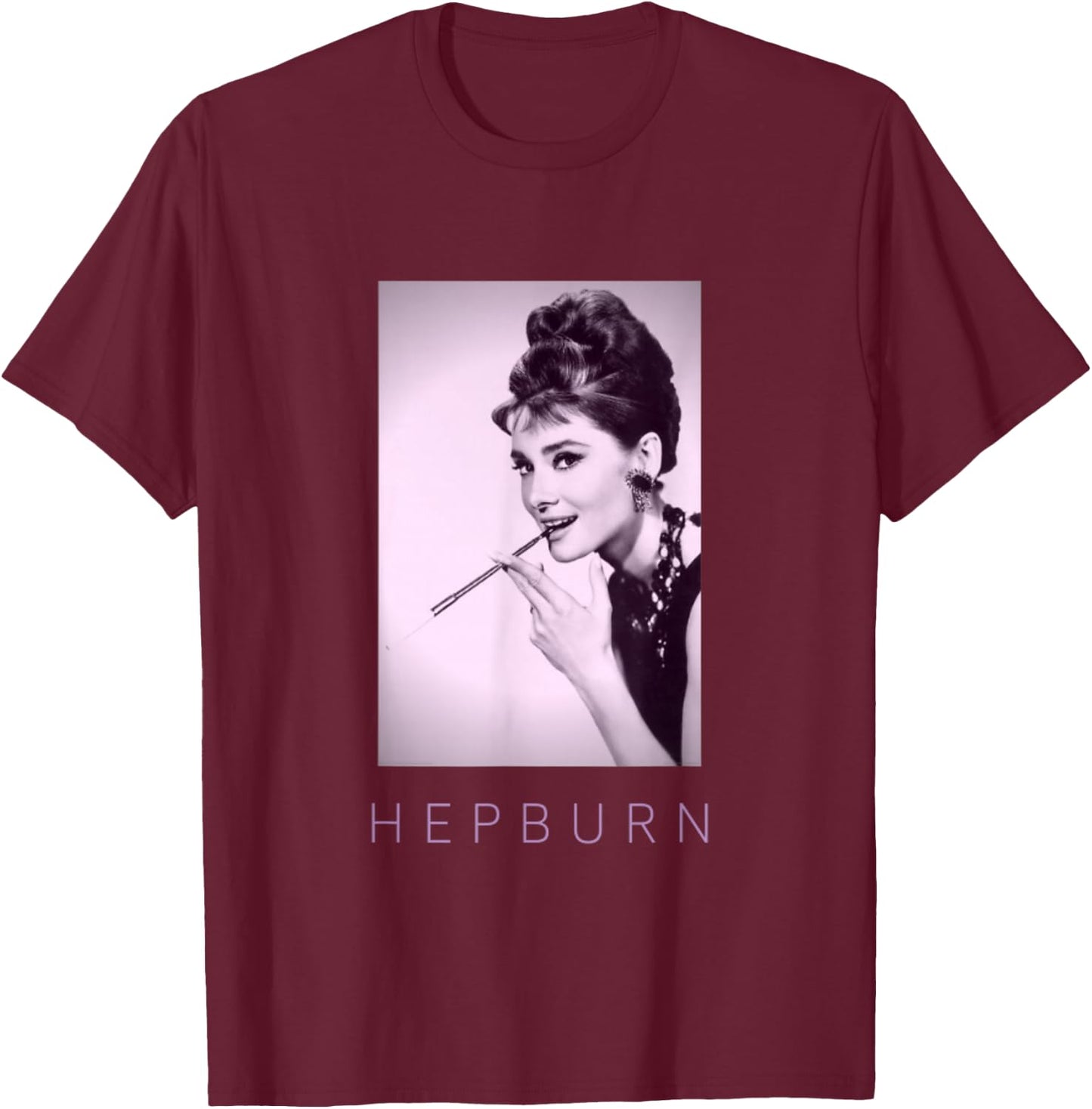 Beautiful Hepburn for Classic Movie Fans Women T-Shirt - T-Shirt | Maroon