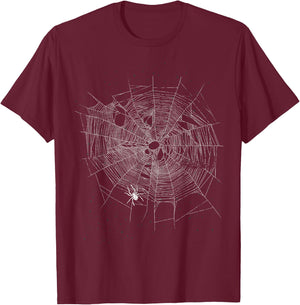 Spider Web Cobweb Arachnology Spider T-Shirt - T-Shirt | Maroon