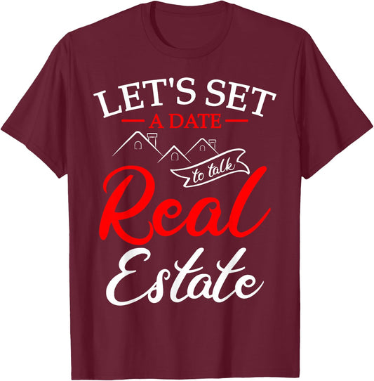 Real Estate Agent Coffee Lover Broker Property T-Shirt - T-Shirt | Maroon