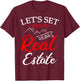 Real Estate Agent Coffee Lover Broker Property T-Shirt - T-Shirt | Maroon