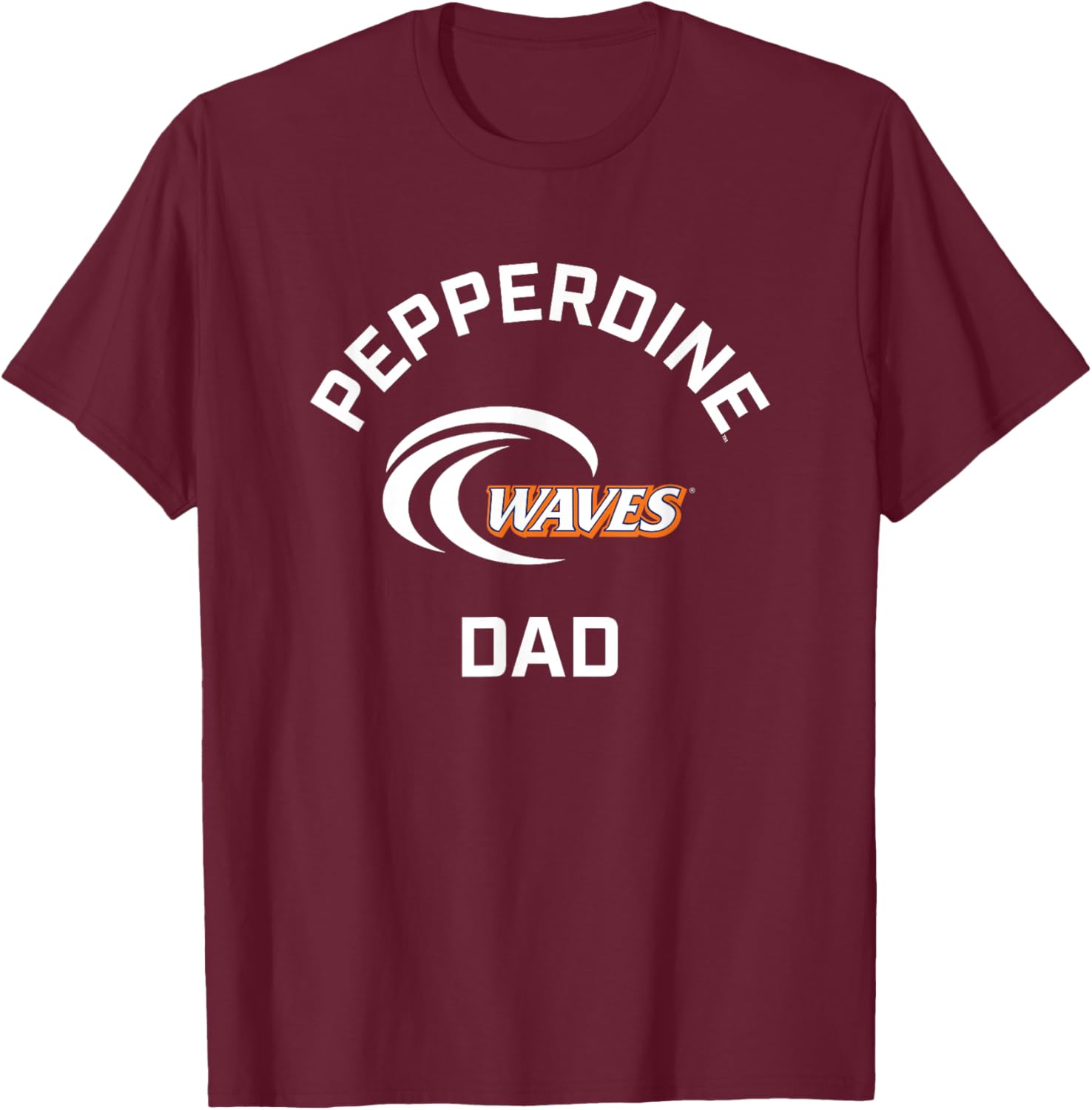 Pepperdine University Waves Arched Dad T-Shirt - T-Shirt | Maroon