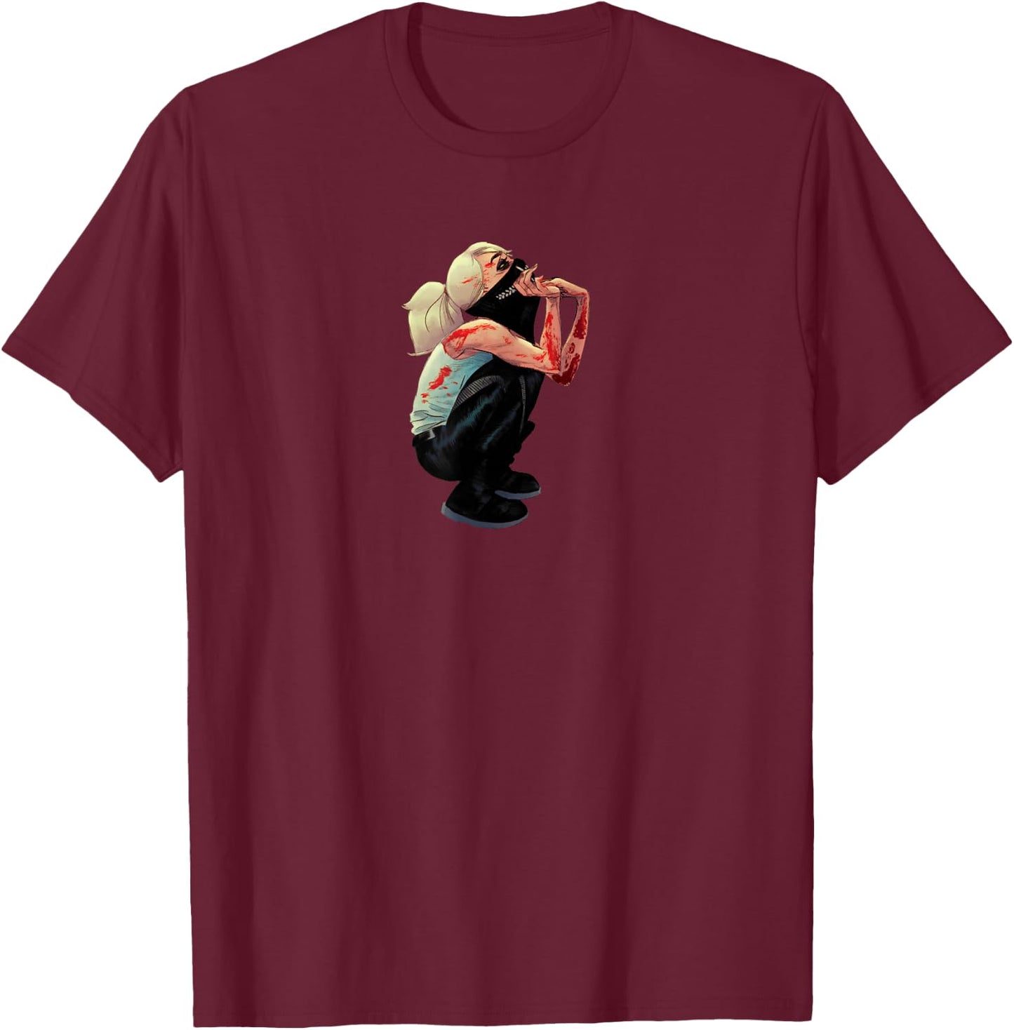 SIKTC Erica Slaughter Breaktime T-Shirt - T-Shirt | Maroon
