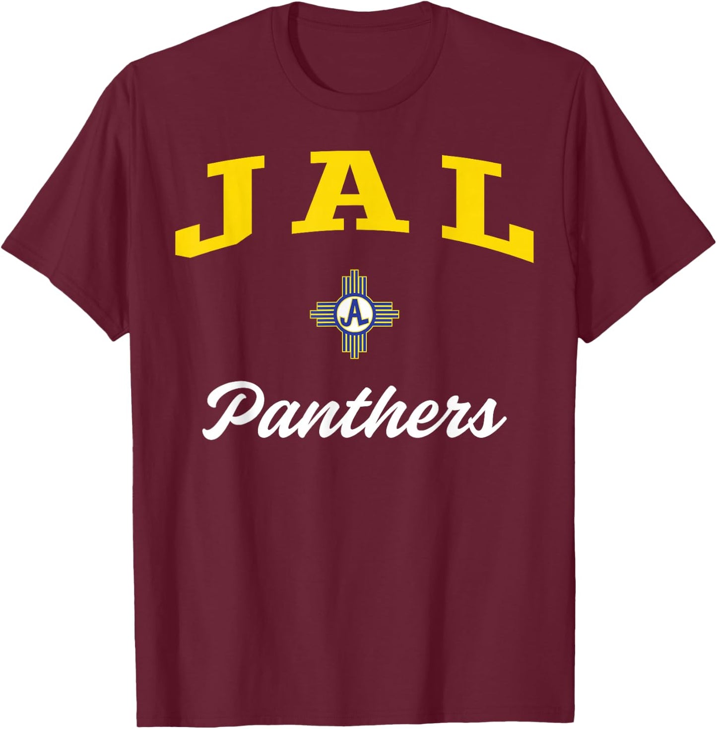 Jal High School Panthers T-Shirt - T-Shirt | Maroon
