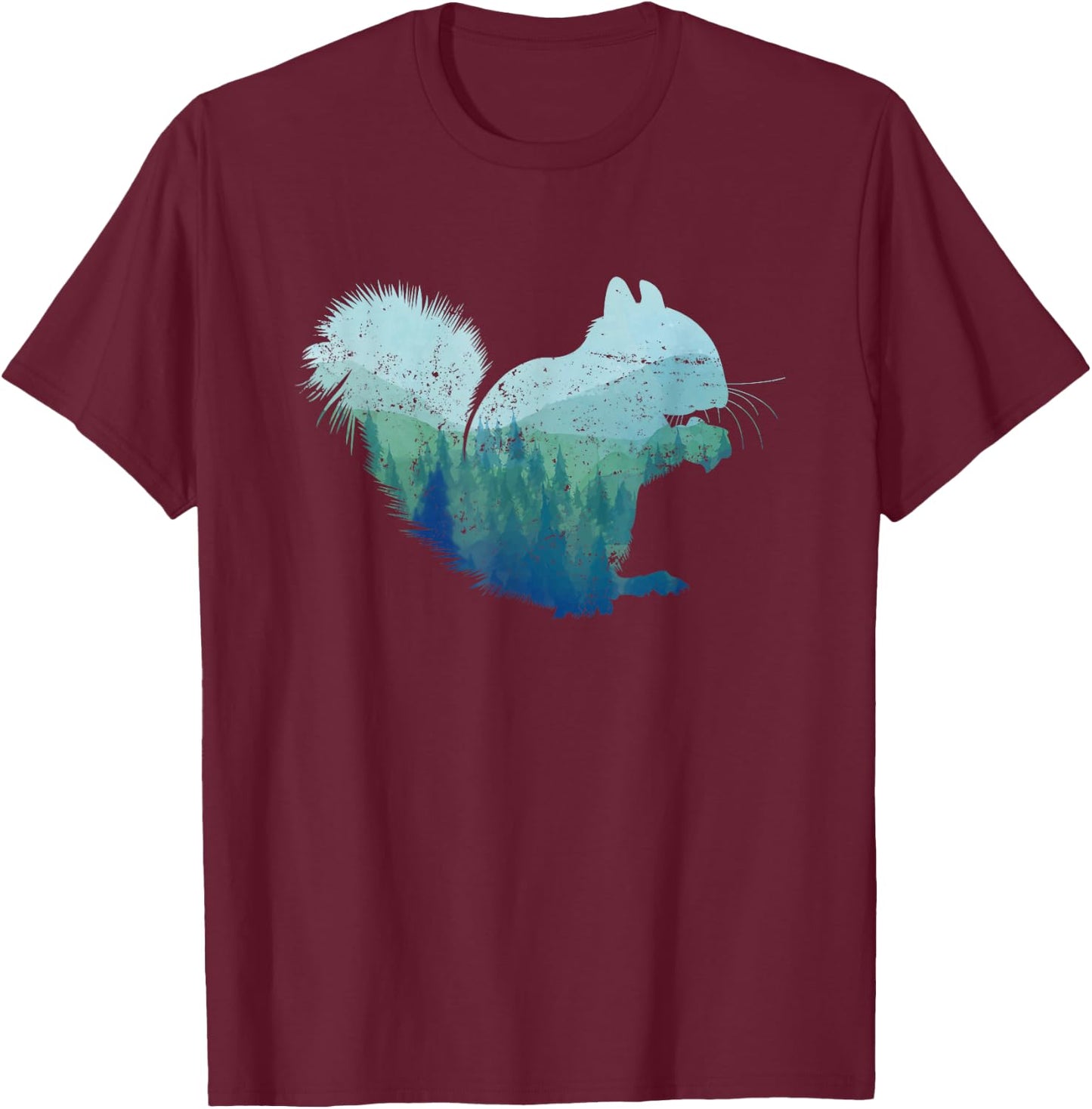 Forest Squirrel T-Shirt - T-Shirt | Maroon