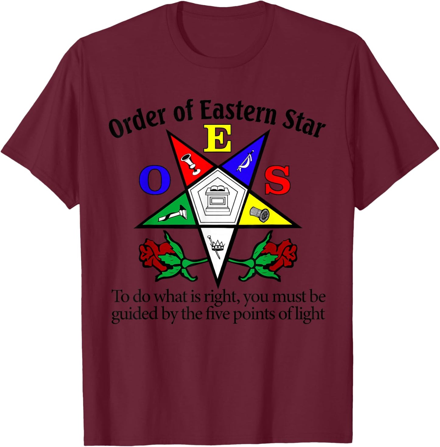 OES to Do What is Right The Eastern Star Parents' Christmas T-Shirt - T-Shirt | Maroon