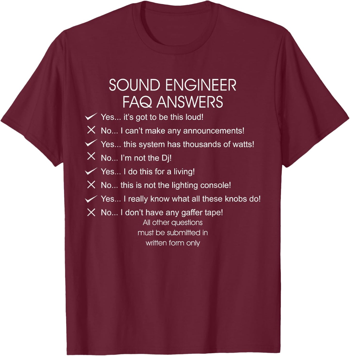 Tontechniker I Gift Tonmeister Sound Engineer T-Shirt - T-Shirt | Maroon