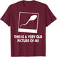 This Is A Very Old Picture Of Me Funny Sperm Novelty Gift T-Shirt - T-Shirt | Maroon