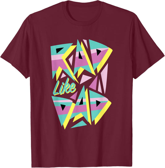 Rad Like Dad, 80's Retro Graphic T-Shirt - T-Shirt | Maroon
