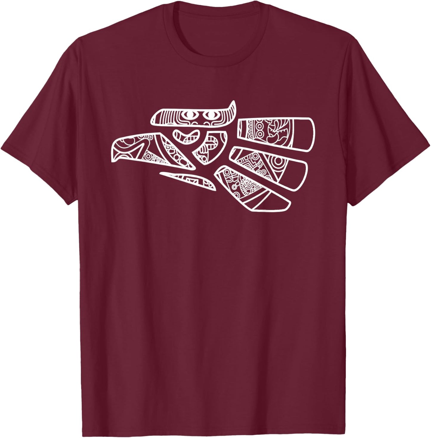 Hecho En Mexico Aztec Calendar Mexican Eagle T-Shirt - T-Shirt | Maroon