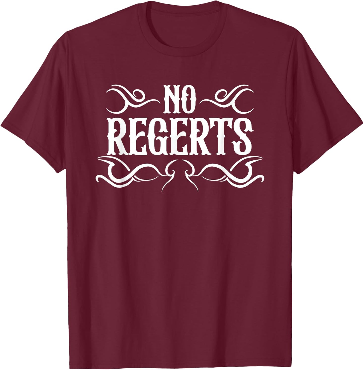 No Regerts Misspelling Tattoo For Tats Artist Grammar Police T-Shirt - T-Shirt | Maroon