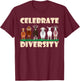 Funny Goat Gift Women Cool Celebrate Diversity Goat T-Shirt - T-Shirt | Maroon