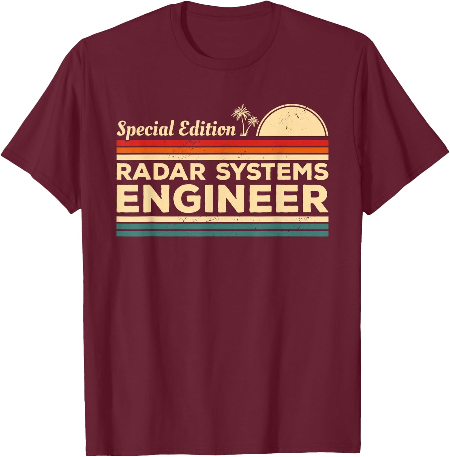 Vintage Radar Systems Engineer T-Shirt - T-Shirt | Maroon