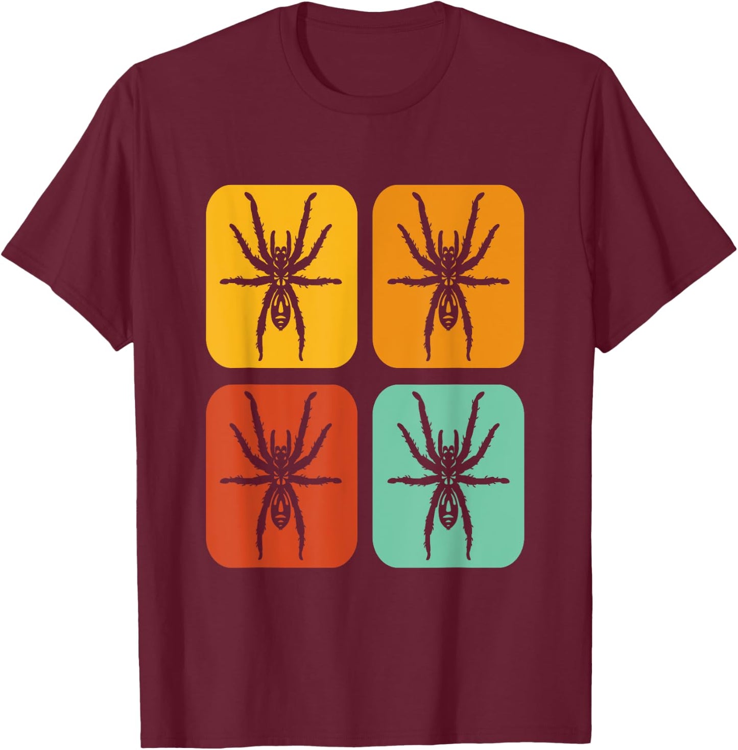 Theraphosidae Arachnid Poecilotheria Vintage Tarantula T-Shirt - T-Shirt | Maroon