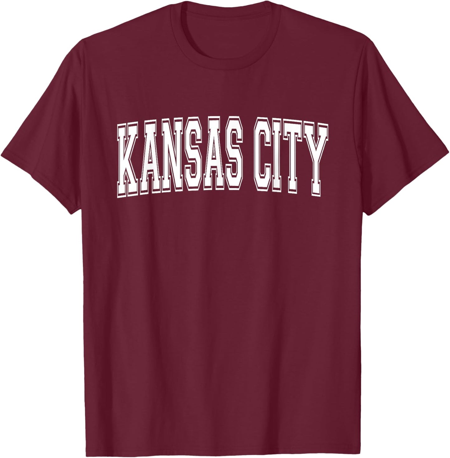 KANSAS CITY KS KANSAS USA Vintage Sports Varsity Style T-Shirt - T-Shirt | Maroon