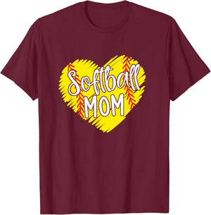 Softball Mom Shirts Baller Mama Mother's Day T-Shirt - T-Shirt | Maroon