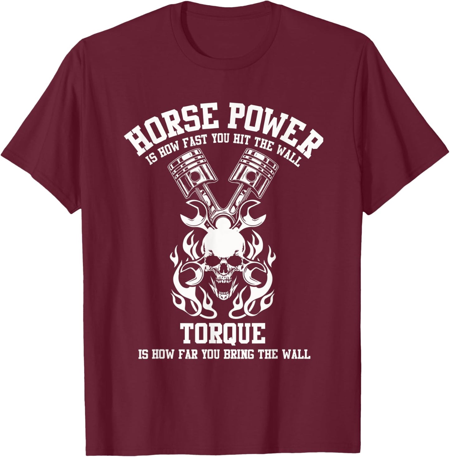Funny Horsepower Torque Gift Men's T-Shirt - T-Shirt | Maroon