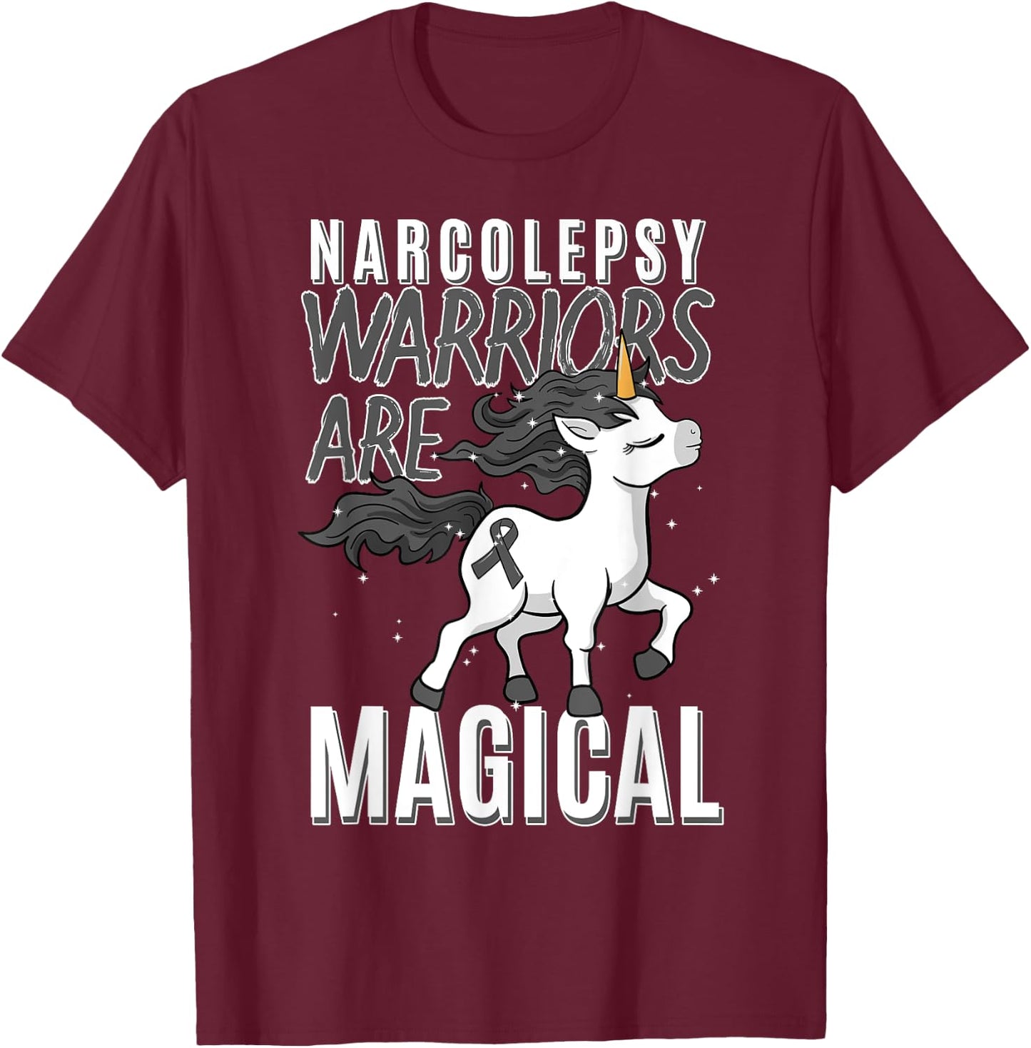 Narcolepsy Warrior Narcoleptic Unicorn Neurological Gift T-Shirt - T-Shirt | Maroon