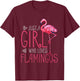 Just A Girl Who Loves Flamingos T-Shirt - T-Shirt | Maroon