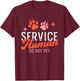 Funny Service Do Not Pet Emotional Support Human Dog Lover T-Shirt - T-Shirt | Maroon
