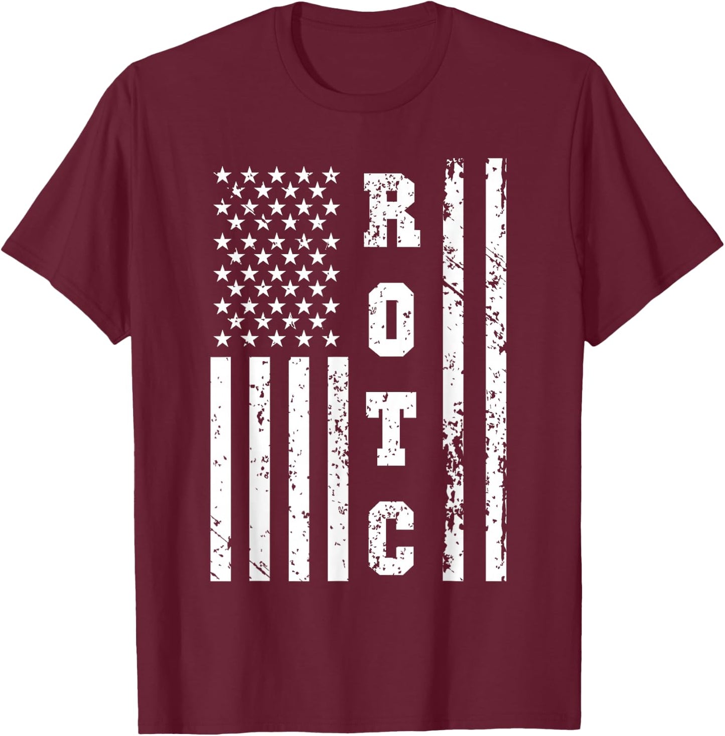 ROTC United States ROT Corps w US Flag T-Shirt - T-Shirt | Maroon