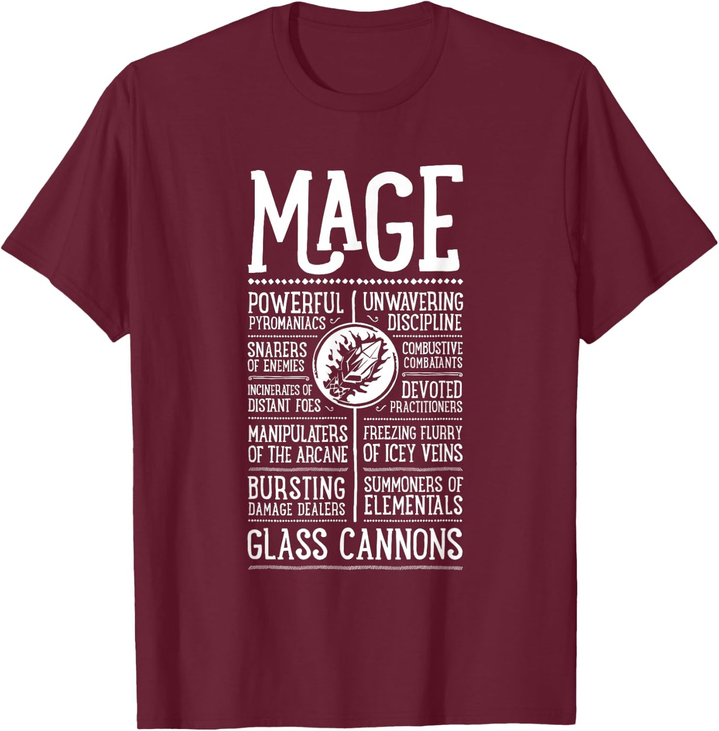 WoW Mage Role Playing Gamer T-Shirt - T-Shirt | Maroon