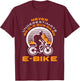 Never Underestimate Old Man On An E-Bike Funny Cycling Lover T-Shirt - T-Shirt | Maroon
