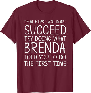 BRENDA Gift Name Personalized Birthday Funny Christmas Joke T-Shirt - T-Shirt | Maroon