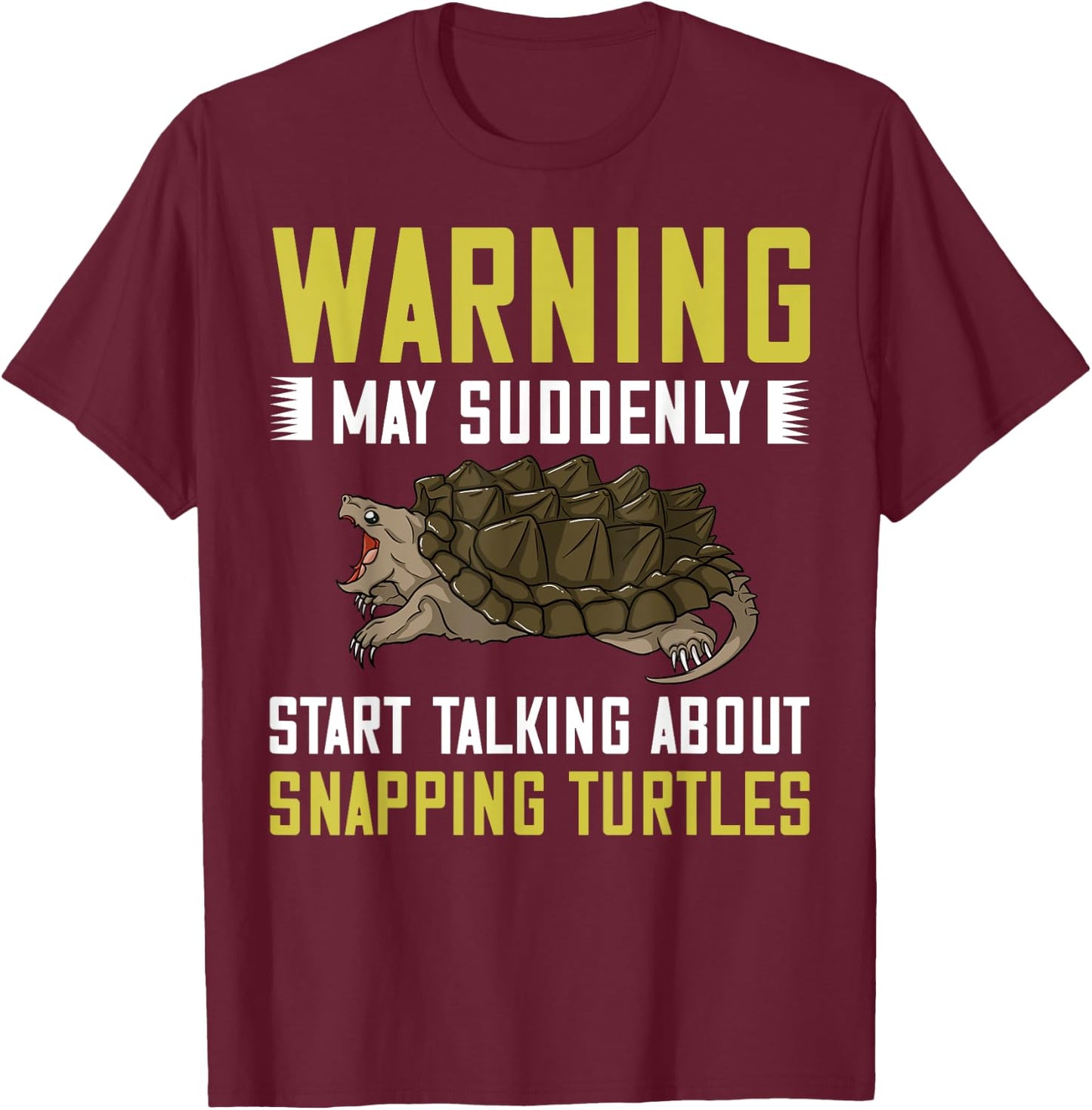 Snapping Turtle Alligator Pet Shell T-Shirt - T-Shirt | Maroon