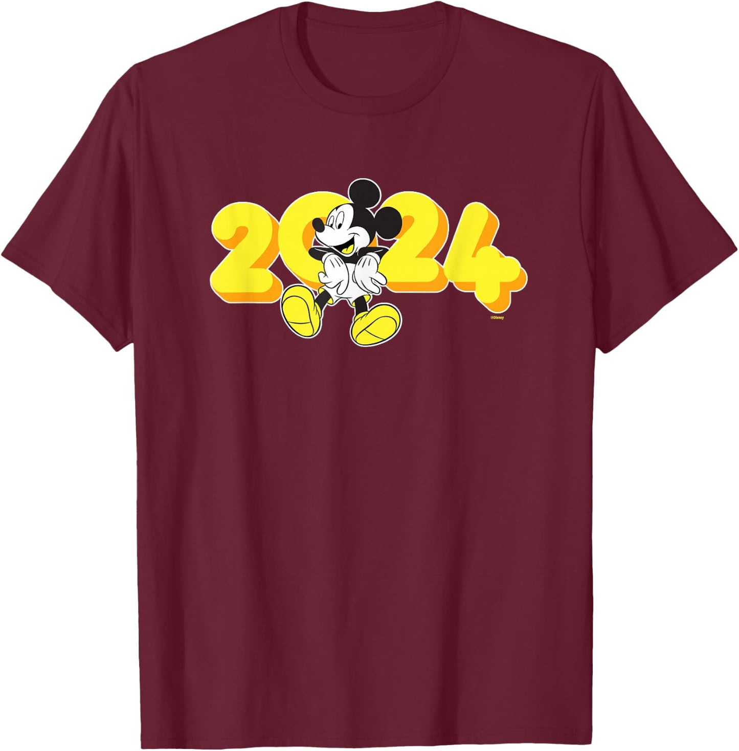 Disney Mickey Mouse Class of 2024 Graduation '24 Hangin' Out T-Shirt - T-Shirt | Maroon