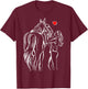 Horse Lover Girl Women Horseback Riding T-Shirt - T-Shirt | Maroon