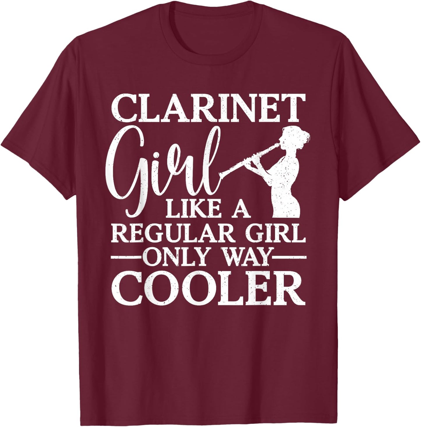 Funny Clarinet Art Teen Girls Music Clarinet Lover T-Shirt - T-Shirt | Maroon