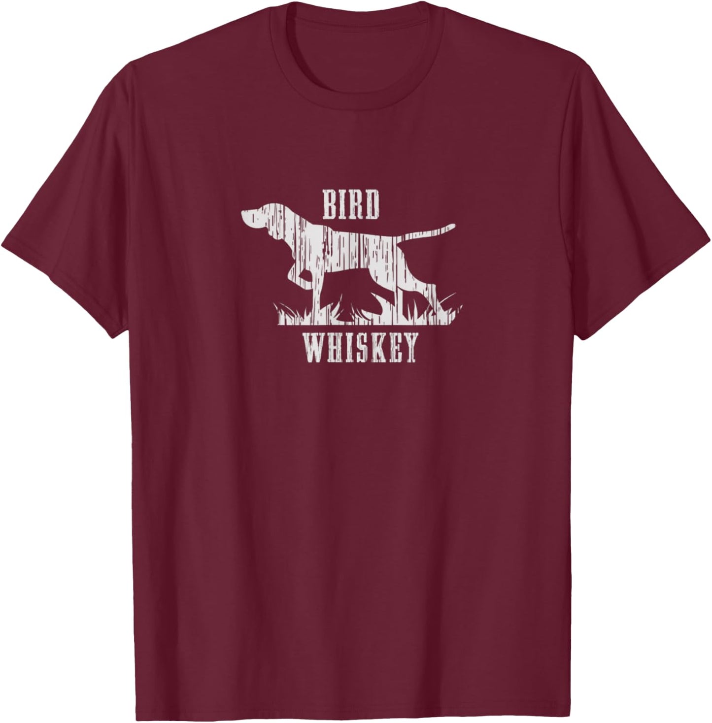 Bird Whiskey Dog T-Shirt - T-Shirt | Maroon