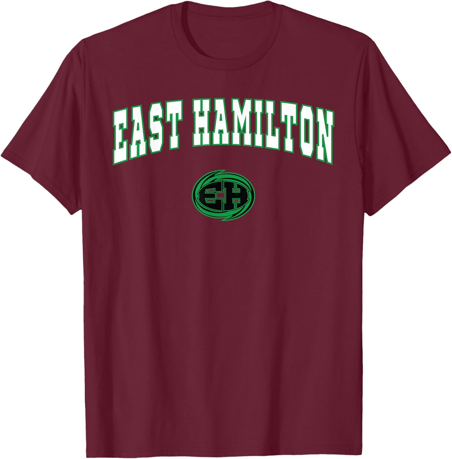 East Hamilton High School Hurricanes T-Shirt - T-Shirt | Maroon