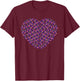 Thyroid Cancer Awareness Teal Ribbon Heart Gift Support Figh T-Shirt - T-Shirt | Maroon
