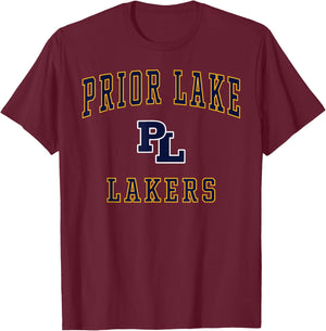 Prior Lake High School Lakers T-Shirt - T-Shirt | Maroon