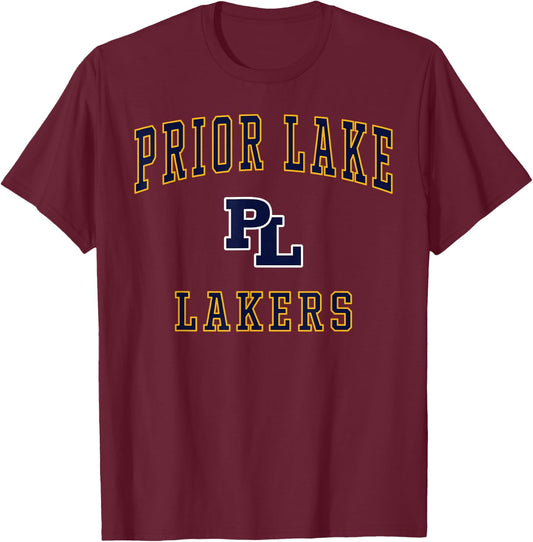 Prior Lake High School Lakers T-Shirt - T-Shirt | Maroon