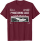 Pymatuning Lake Reservoir Black and White Photography OH PA T-Shirt - T-Shirt | Maroon