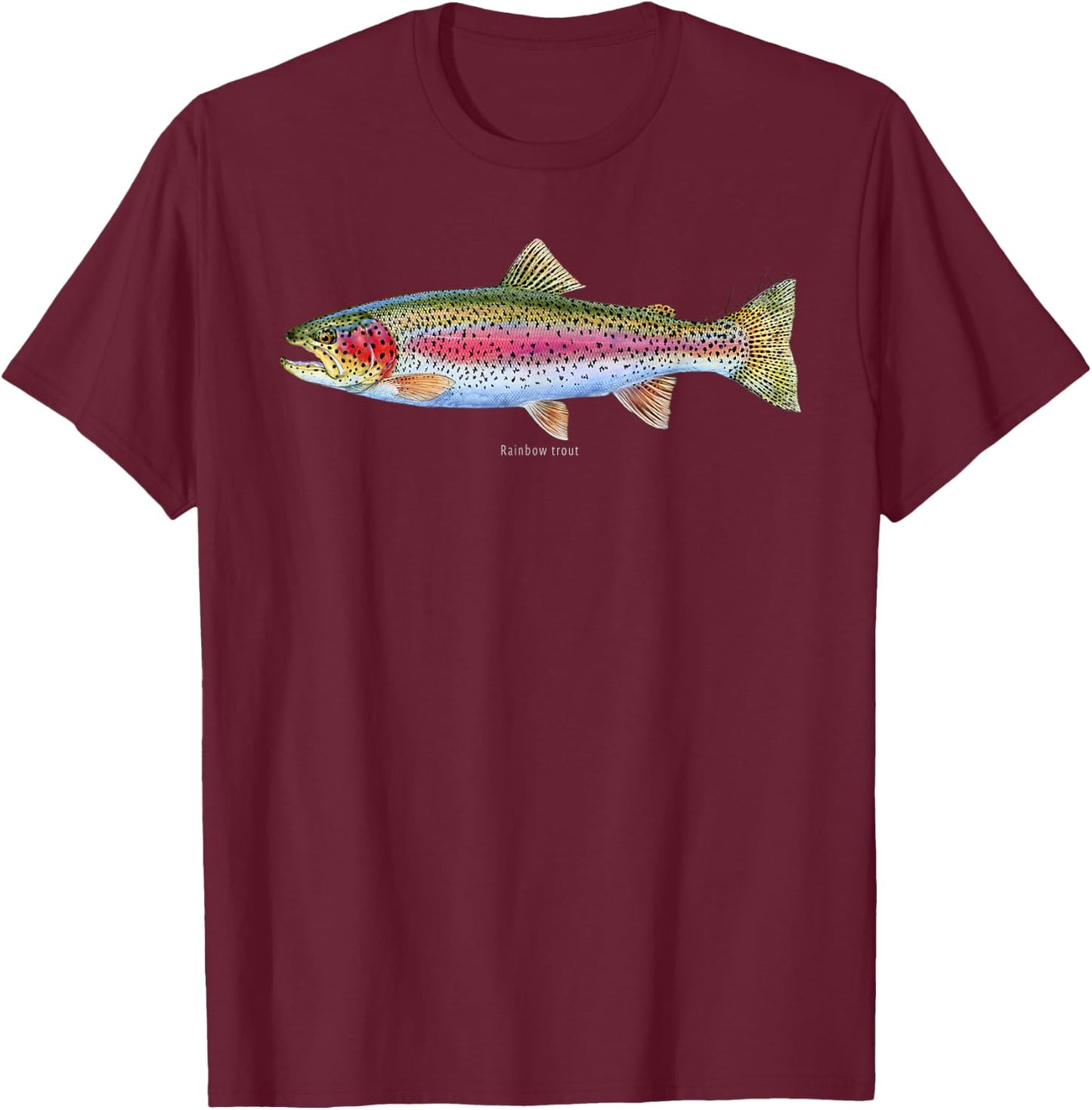 Studio Abachar Rainbow Trout T-Shirt - T-Shirt | Maroon