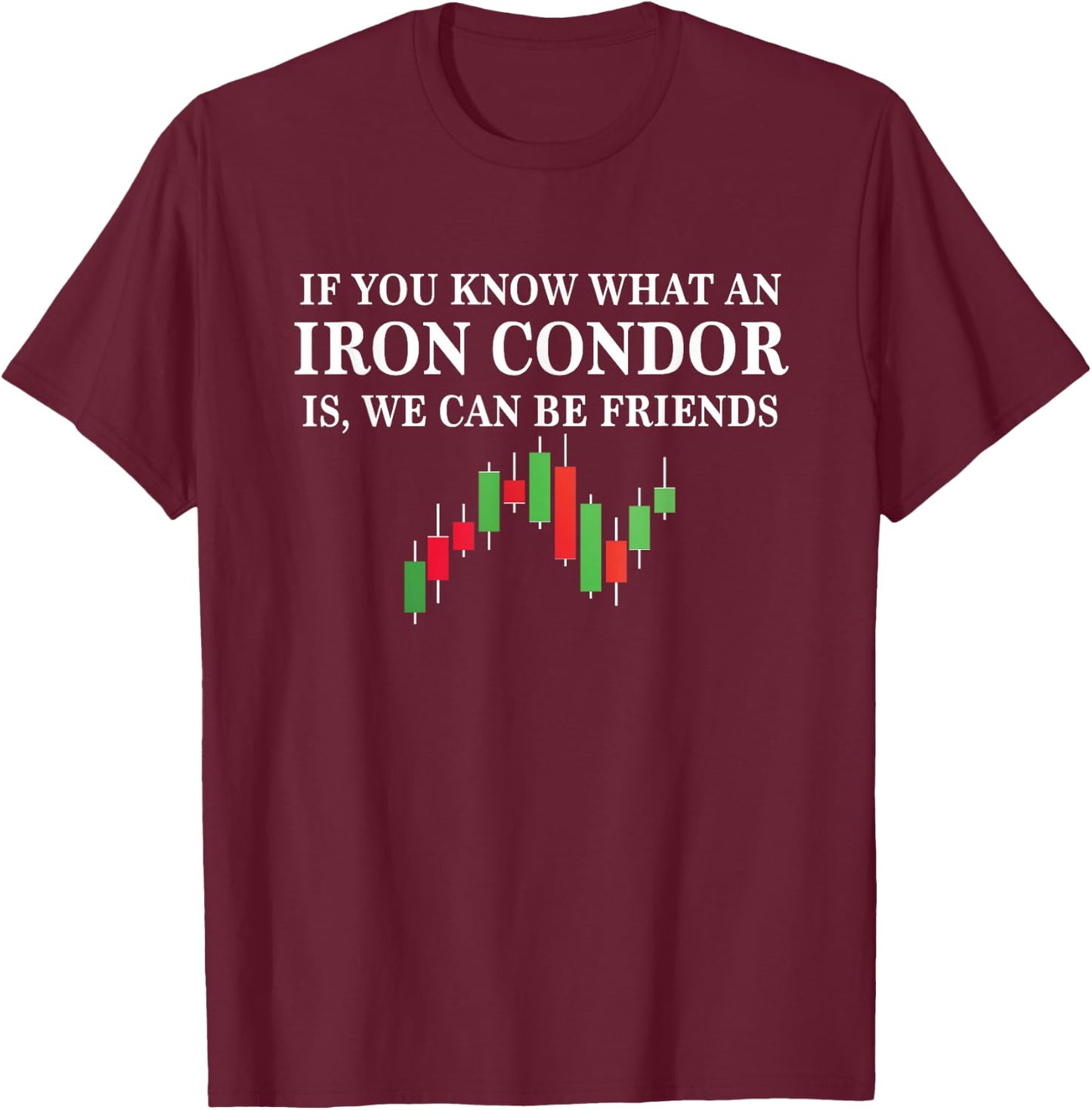 Iron Condor options trading funny day trader gamestonk T-Shirt - T-Shirt | Maroon