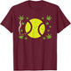 Tennis Ball Smoking Weed Cannabis 420 THC Blunt Stoner Gift T-Shirt - T-Shirt | Maroon