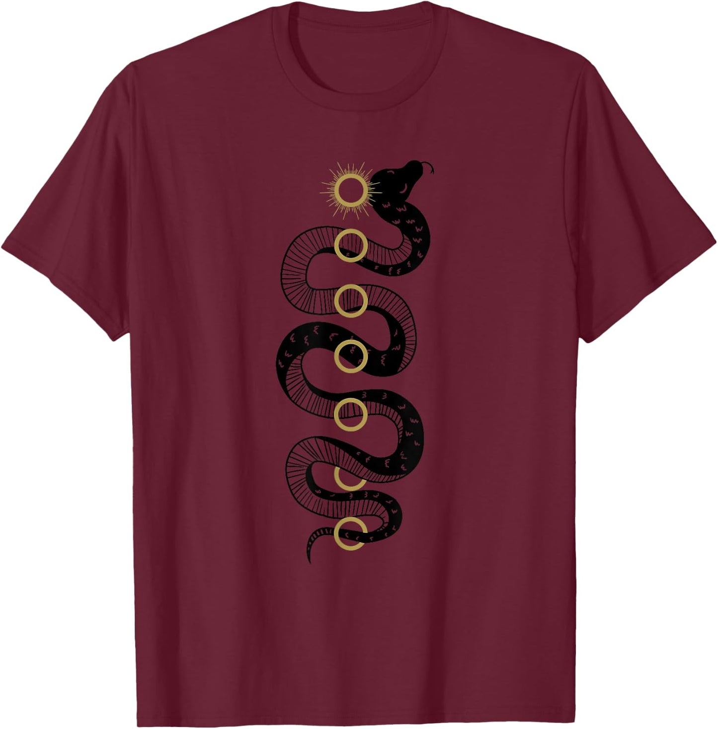 Chakra Snake Sun Vintage Kundalini Hinduism Yoga Lover Gift T-Shirt - T-Shirt | Maroon