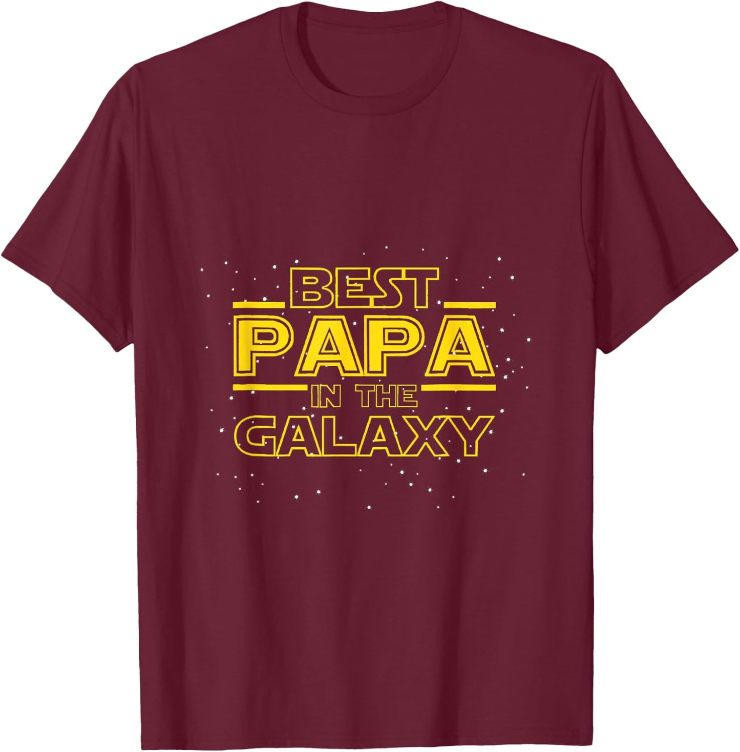 Grandpa Shirt Gift Papa, Best Papa in the Galaxy T-Shirt - T-Shirt | Maroon