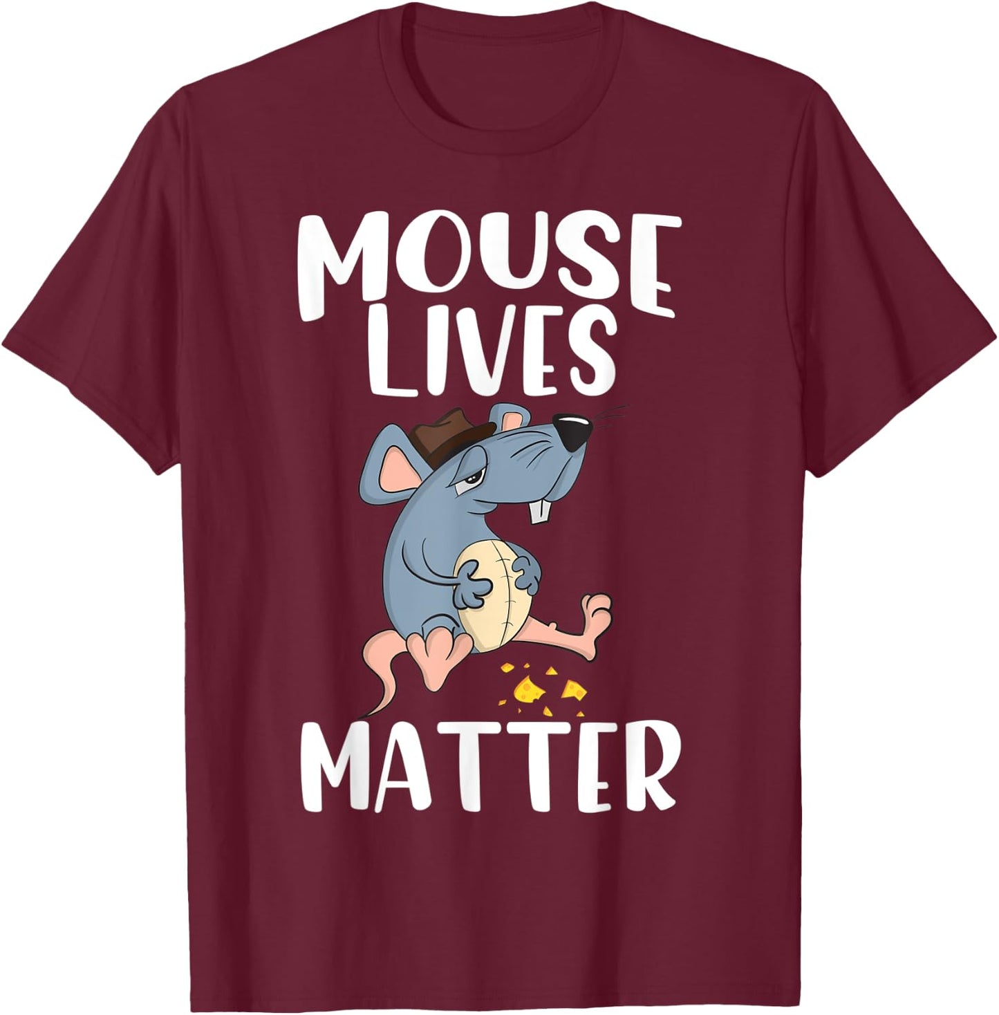 Funny shirt Mice Design Mouse Lives Matter T-Shirt - T-Shirt | Maroon