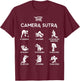The Camera Sutra Shirt - Photographer Poses | DSLR T-Shirt - T-Shirt | Maroon