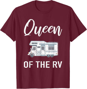 Queen of the RV Camping T-Shirt - T-Shirt | Maroon