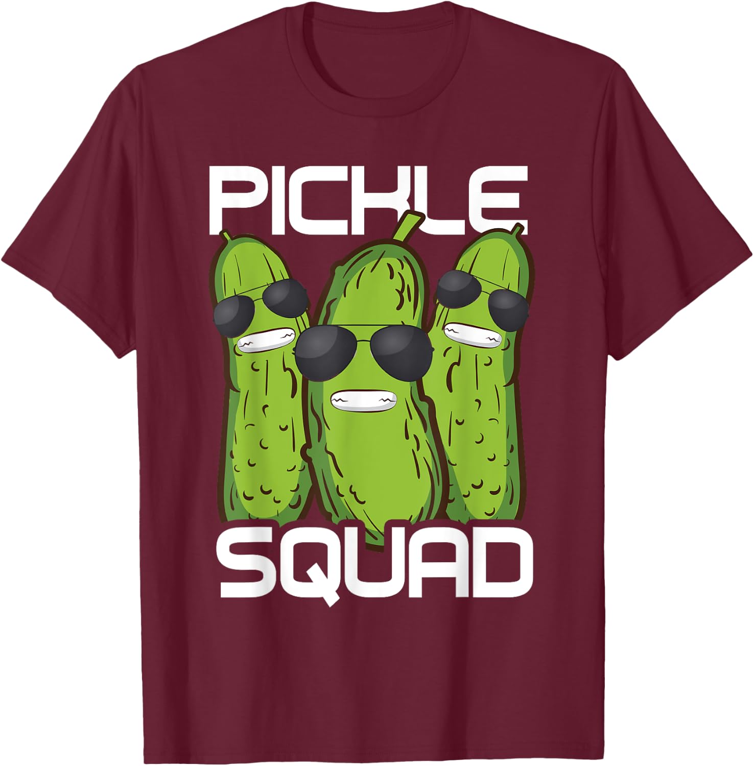 Funny Pickle Squad Novelty Gift Men Kids Big Dill Gang Lover T-Shirt - T-Shirt | Maroon