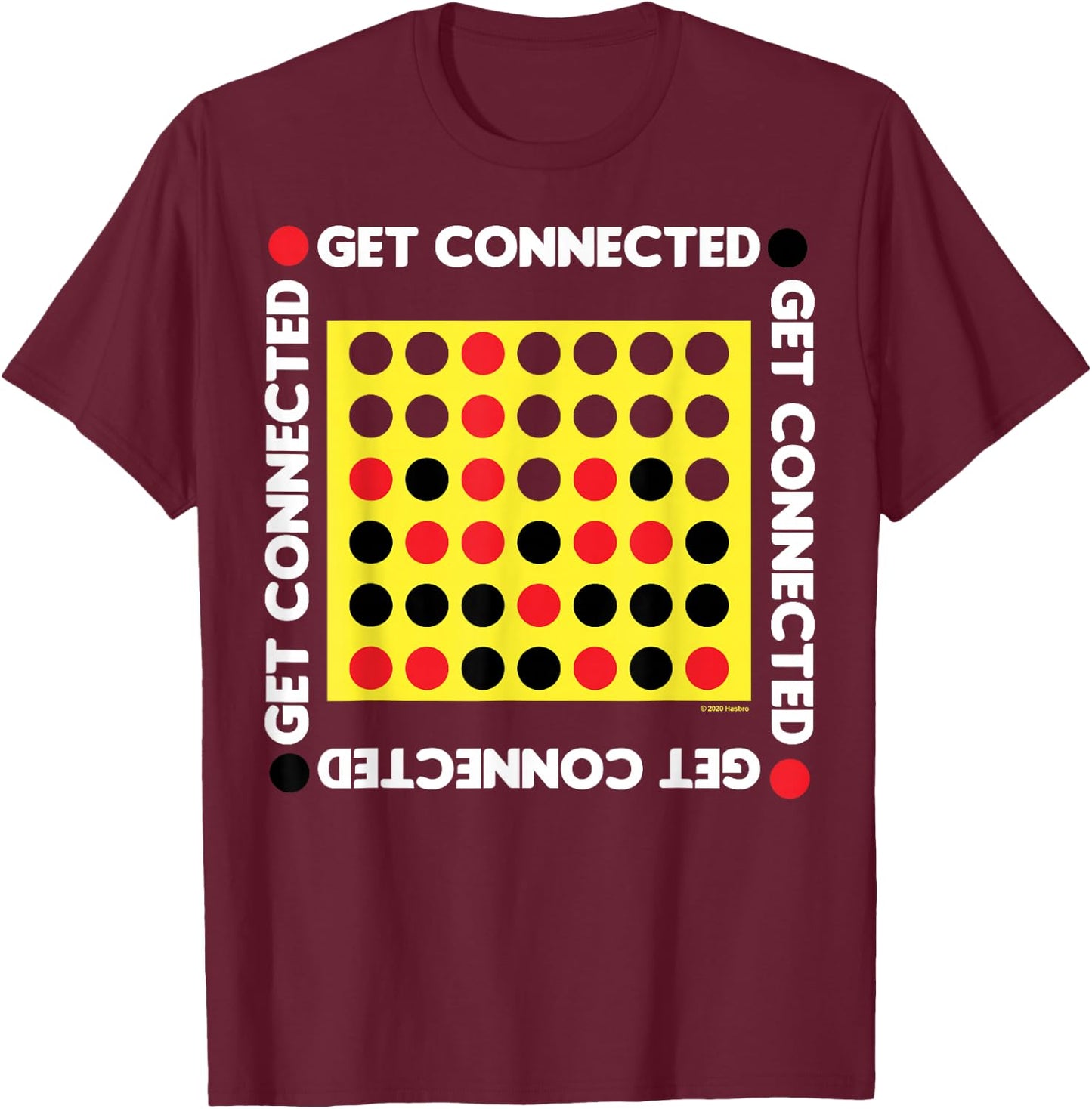 Connect Four Game Box Up T-Shirt - T-Shirt | Maroon